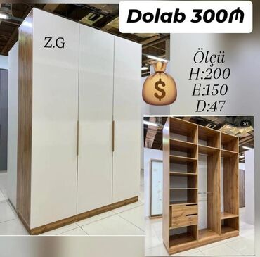 Divanlar: Yeni, Açılan, Düz dolab, Qarderob, paltar dolabı