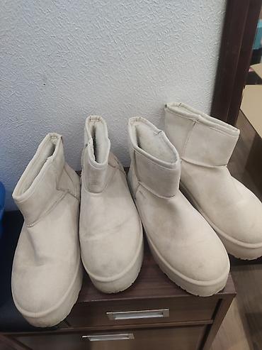 Угги: Бежевые утеплённые полусапоги-угги - Цвет: светло-бежевый/молочный - — 11