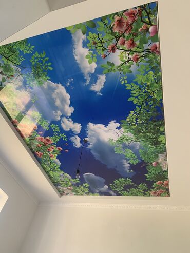 Натяжной потолок: Натяжной потолок Глянцевое, Матовое, 3D потолки Гарантия, Бесплатная консультация, Бесплатный замер — 13