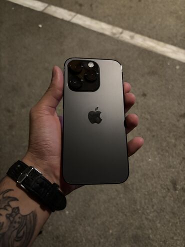 işlənmiş iphone 12 pro max: IPhone 14 Pro, 256 ГБ, Черный, Face ID