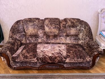 Divan və kreslo dəstləri: İşlənmiş, Divan, 2 kreslo, Divan, Bazasız, Açılmayan — 5