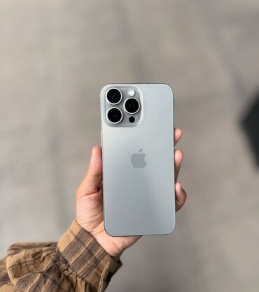 телефон айфоны: IPhone 15 Pro Max, 256 ГБ, Күмүш, Заряддоочу түзүлүш, Коргоочу айнек, Каптама