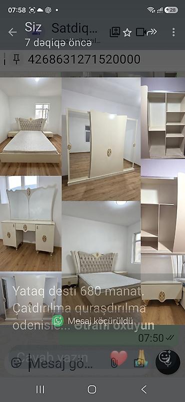 quba kirayə evlər gunluk: Yataq desti 680 manat. Çatdırılma quraşdırılma odenisle.Olcu dolab E — 1