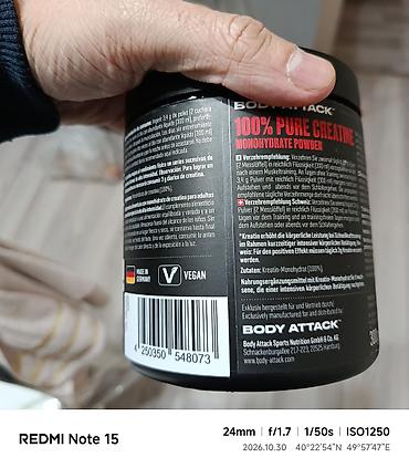 creatine monohydrate: Kreatin Çəki: 201 - 500 g, İşlənmiş — 2