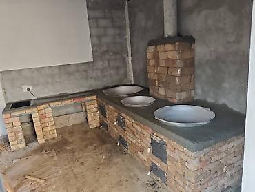 Дровяные печи: Уличная/домашняя дровяная очаговая печь под казаны (стационарный — 2