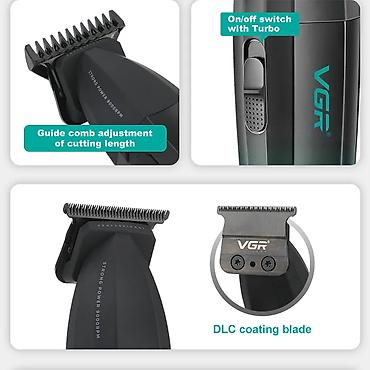 solar akumulator: VGR 906 Professional Trimmer 2000MAH / 9000RPM / Qara Kemamik Bıcaqlı — 3