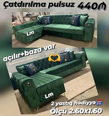 ev ucun saat: Künc divan. AÇILIR, BAZA VAR. ÇATDIRILMA PULSUZ — 1