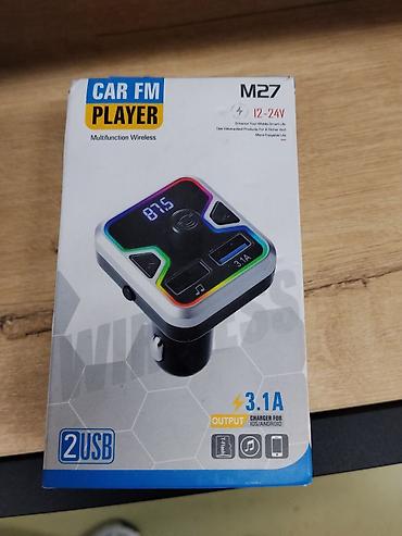 android auto: Автомобильный FM-передатчик/плеер M27 - Питание: 12–24 В (подходит — 1