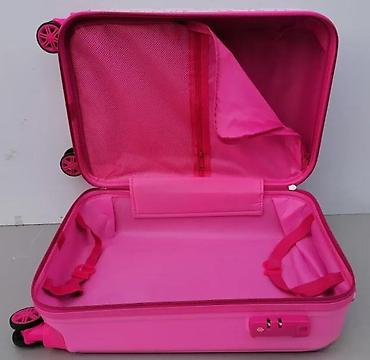 Rančevi, torbe i koferi: Pink kofer za decu sa motivom Hello Kitty, idealan za putovanja. Kofer — 3