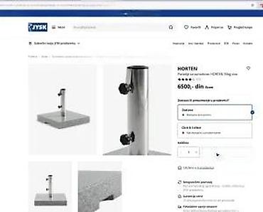 Suncobrani, tende i paviljoni: Granitno postolje za suncobran – Belavi - Masivna kvadratna baza od — 16