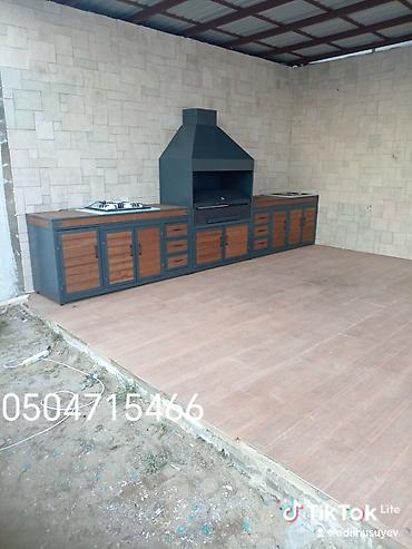 Все для дома и сада: Metal-manqal və açıq mətbəx modul dəsti - Material: qalın divarlı — 8