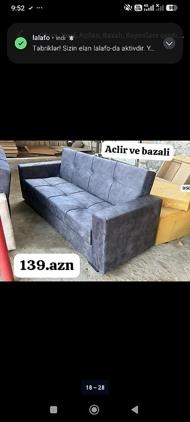 divan olcusu: *Divan 139Azn💥* ✔️Rəng seçimi var ✔️Açılan və Bazalı ✔️ Ölçü 200sm — 1