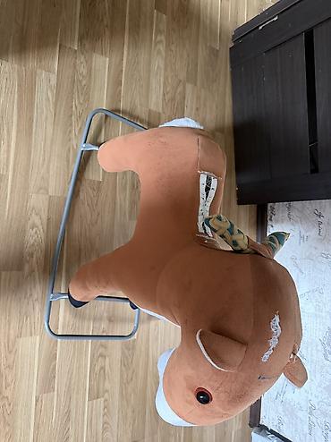 kidilo elektron besik: Uşaq üçün yellənən yumşaq at oyuncağı - Material: yumşaq plyuş üzlük — 2
