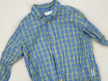 beżowa długa kamizelka: Shirt 3-4 years, condition - Good, pattern - Cell, color - Light blue