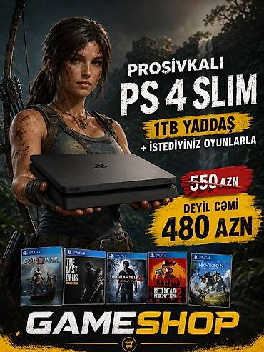sony dvd: PS4 Slim – prosivkali versiya, 1 TB yaddaşla. İstədiyiniz oyunlarla — 1