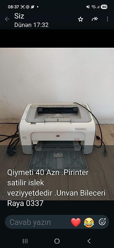 canon mf 4018: HP LaserJet P1102 lazer printer - Növ: qara-ağ lazer printer - Model — 1