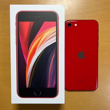 Apple iPhone: IPhone SE 2020, 64 GB, Qırmızı, Zəmanət, Barmaq izi