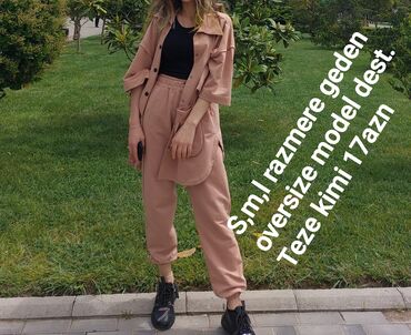 Digər qadın geyimləri: Oversize qadın 2li dəsti