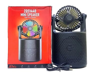 səs: ZQS-1440 Portable Karaoke Bluetooth Speaker with Fan 4" Speaker Size