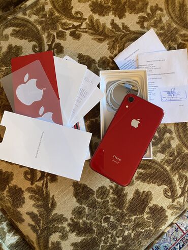 apple xr: IPhone Xr, 64 GB, Qırmızı, Zəmanət, Simsiz şarj, Face ID