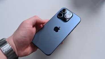 Apple iPhone: IPhone 15 Pro, Новый, 256 ГБ, Синий, 100 %
