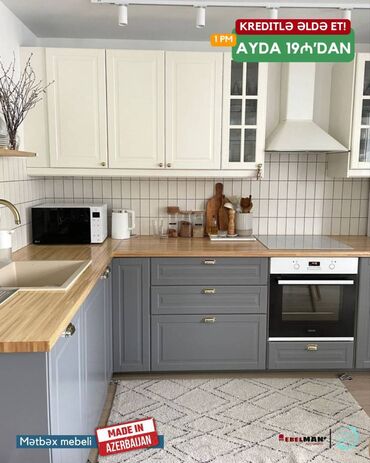 Sifarişlə mətbəx mebeli: Sifarişlə mətbəx dəsti, Özü çəkən petlələr, Sadə laminat, Kredit var, Rayonlara çatdırılma, Pulsuz çatdırılma — 7