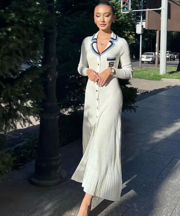 платье лапша с пуговицами: Повседневное платье, Турция, Длинная модель, Лапша