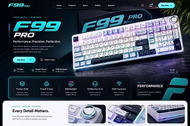 aula f75 pro: Клавиатура, Aula, Механическая, Bluetooth подключение, Размер: 100% — 1