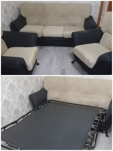 Masalar və oturacaqlar: Divan, 2 kreslo, Açılan