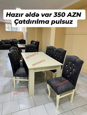 ders masa: Düz masa, Qonaq otağı üçün, 6 nəfər, Açılmayan, Rusiya, Zəmanətli — 5