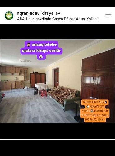 Аренда комнат: Yalnız tələbə qızlar üçün kirayə otaqlar – ADAU/Aqrar Universitetinə — 2