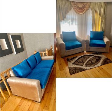 Riyaziyyat: Yeni, 2 kreslo, Divan, Bazasız, Açılmayan