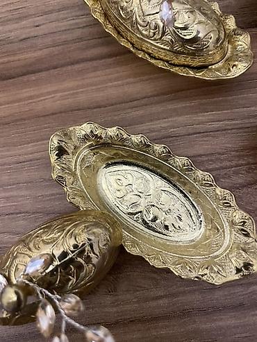mis samovar: Məhsul: Qapaqlı dekorativ mis qablar dəsti 10 ədəd, Türkiya, suvenir — 3