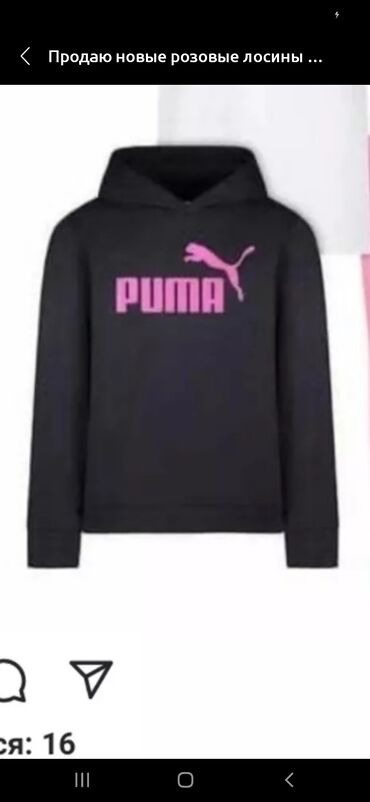 puma детские: Продаю новую толстовку Puma оригинал, для девочки 9-11лет, отдам 1500