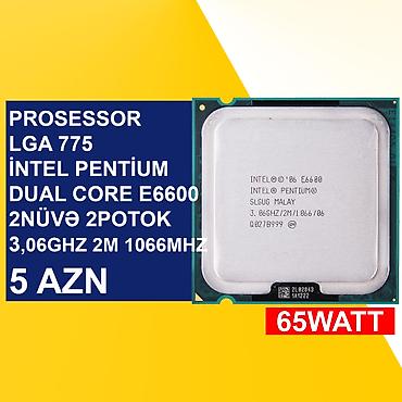 Prosessorlar: Kompüter üçün Prosessorlar ⭐LGA 775 İntel Dual Core E6600 3,06Ghz 2M — 3