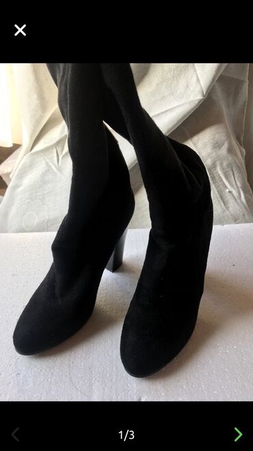 обувь жен: Сапоги, 38, цвет - Черный, Berkonty