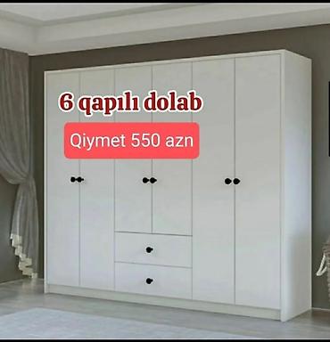 metbex skaf: Yeni, 6 qapı, Siyirməli, Ağ, Açılan, Düz dolab — 1