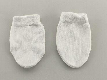 biała czapka dla niemowlaka: Rękawiczki, 10 cm, stan - Zadowalający