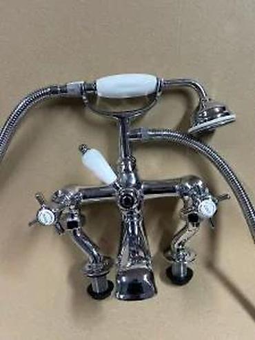 Slavine: Britanski „telephone style” set za kadu – slavina sa ručnom tuš — 19