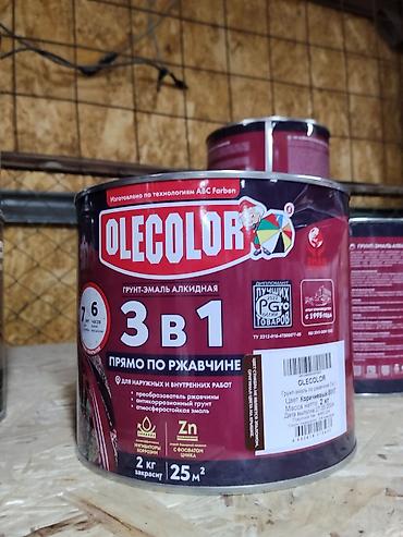 ингибитор: Грунт-эмаль алкидная OLECOLOR 3 в 1 — прямо по ржавчине. Назначение — 1