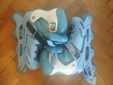 Roleri i rolšue: Podesivi roleri 36-39 plavi,tockici za rolere - ko novi Deciji — 1