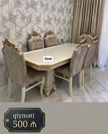ailəvi çay evi: Klassik üslubda yemək dəsti: - 1 ədəd düzbucaqlı masa – krem/ivory — 1