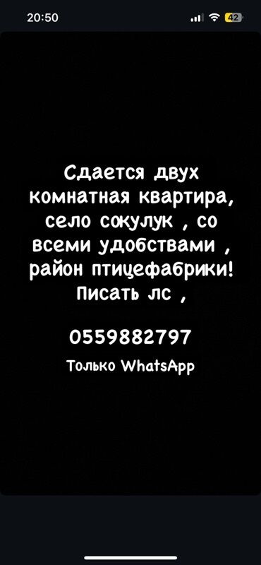 новый дом бишкек: 2 бөлмө, Менчик ээси