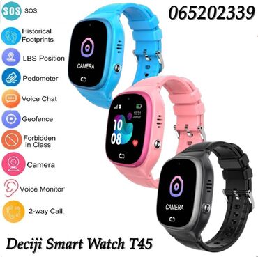 pokloni: Vodootporni Dečiji Smart Watch T45 - Mobilni Tel, SOS, LBS Boje