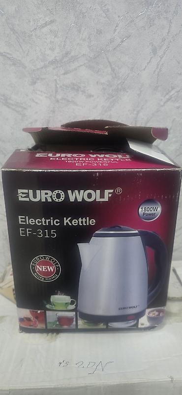 euro wolf ütü: EURO WOLF EF-315 elektrik çaydan - Güc: 1800 W (qutuda göstərilib) - — 2