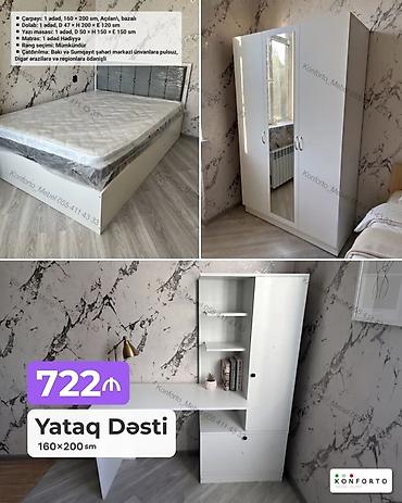 Ev və bağ: Yataq Dəsti – 160×200 sm Tərkib: - Çarpayı: 1 ədəd, 160×200 sm — 1