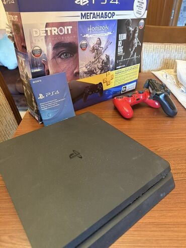 plesteşn 4: Sony Playstation 4 Slim 1 tb 2 ədəd joystiki var tam yenidir, heç bir