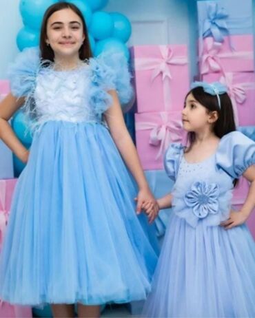 usaq don: Детское платье цвет - Голубой