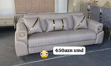 Divan və masa dəstləri: Mebel dəsti – divanlar və komod Divanlar: - Modern dizaynlı, qızılı — 1