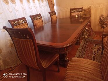 ikinci el masa ve oturacaqlar: Masa desti (masa acilir/10eded oturacaq) 2.000azn Nerimanov (4263)